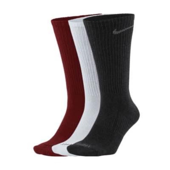 BRAND NEW men Nike everyday plus cotton cushioned crew socks 3 pack - Picture 1 of 5